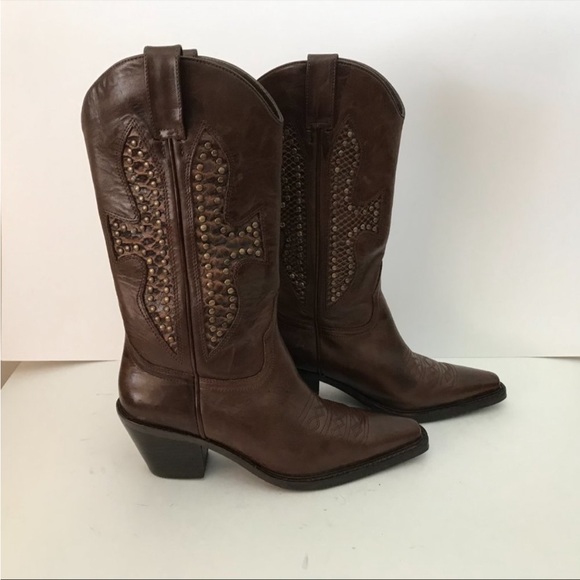 ZIGI New York women’s western brown studded snip tor boots - Picture 2 of 7